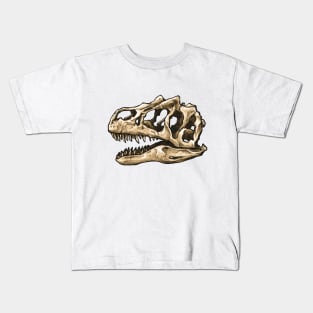 Dinosaur Skull Allosaurus Sticker Kids T-Shirt